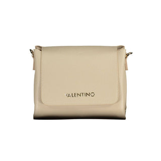 Mario Valentino Beige Polyethylene Handbag with Adjustable Strap