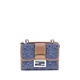Fendi Baguette Denim Double Shoulder Bag