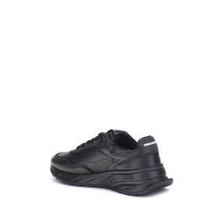 Dsquared² Black Calf Leather Bos Taurus Athletic Sneakers