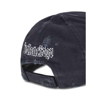 Balenciaga Black Cotton Cap (Baseball Hat)