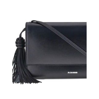 Jil Sander Minimalist Leather Tassel Shoulder Bag