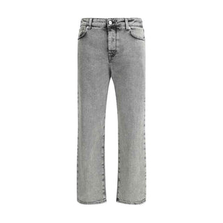Fabiana Filippi Gray Cotton Straight-Leg Jeans