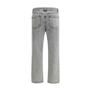 Fabiana Filippi Gray Cotton Straight-Leg Jeans
