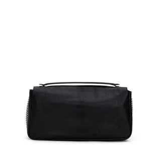 Fendi Black Leather Shoulder Baguette Bag