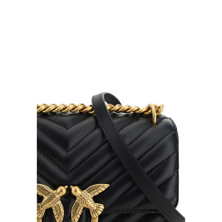 PINKO Mini Love Quilted Leather Shoulder Bag