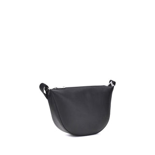Fendi Melon Medium Shoulder Bag in Black Grained Leather