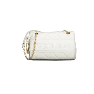 Mario Valentino White Chain-Handled Handbag with Logo