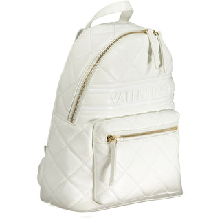 Mario Valentino White Polyethylene Backpack with Adjustable Straps