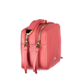 Coccinelle Pink Leather Shoulder Handbag with Zip Closure
