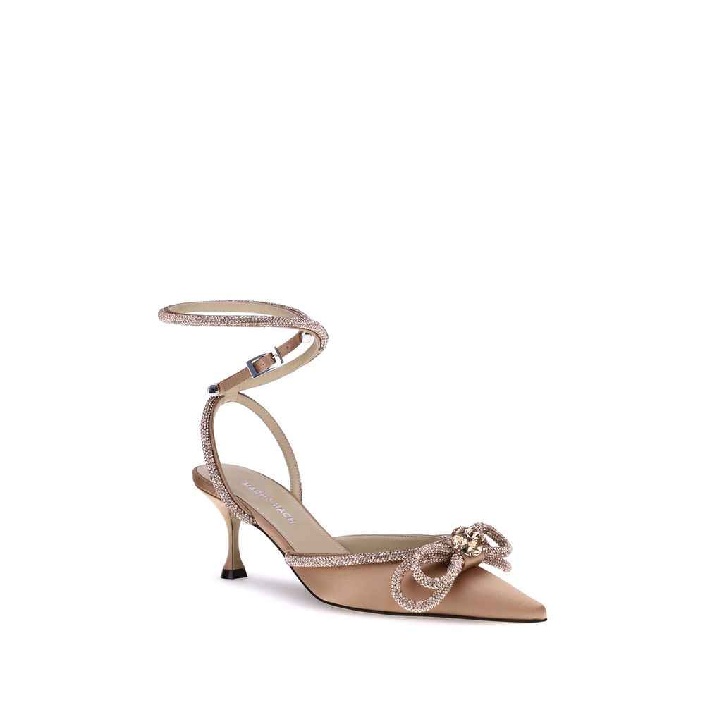 MACH & MACH Double bow silk Pumps