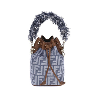 Fendi Mon Tresor Blue Denim Bucket Bag