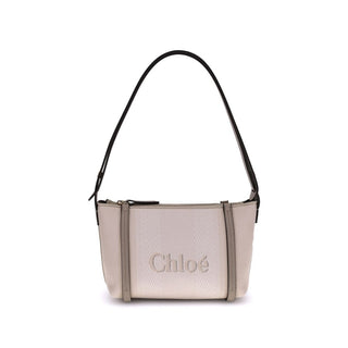 Chloé Cotton Carry Shoulder Bag with Leather Accents