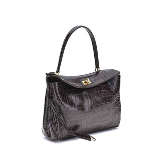 Balenciaga Rodeo Shoulder Bag in crocodile-print leather