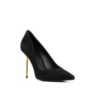 Balmain Black Leather High Heel Pumps