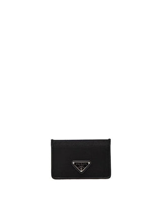 Prada Women's Nylon and Leather Textured Card Holder