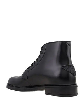 Prada Leather Lace-Up Boots