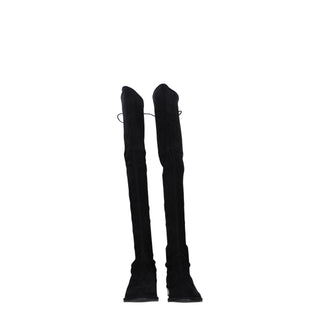 Stuart Weitzman Black Leather Over The Knee
