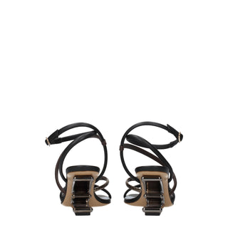 Fendi Multicolor Leather Sandals