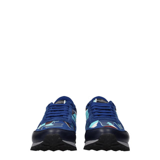 Valentino Garavani Blue Leather Athletic Sneakers