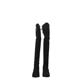 Stuart Weitzman Black Leather Over The Knee