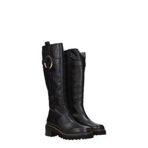 See By Chloé Black Leather Over The Knee