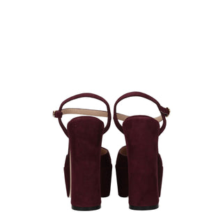Stuart Weitzman Red Leather Platforms