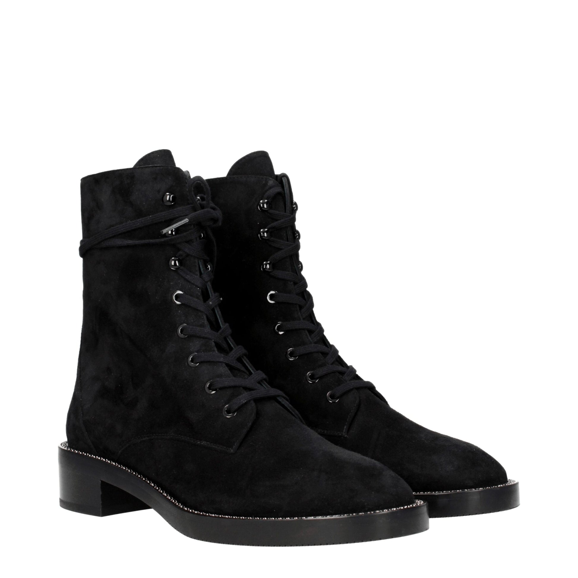 Stuart Weitzman Black Leather Ankle Boots