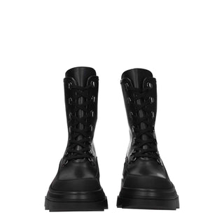Stuart Weitzman Black Leather Ankle Boots