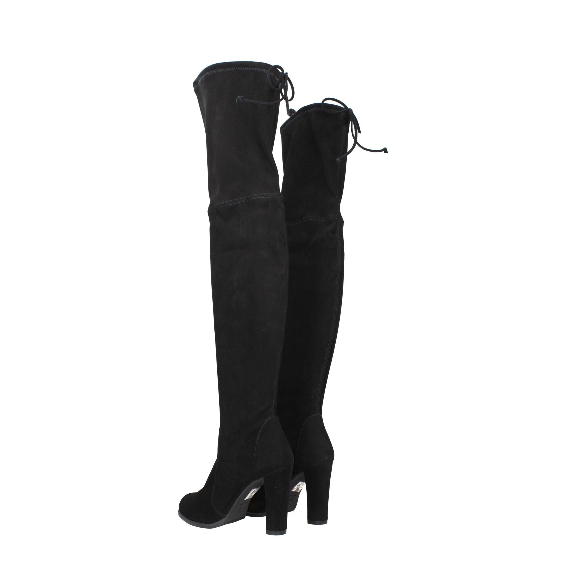 Stuart Weitzman Black Leather Over The Knee