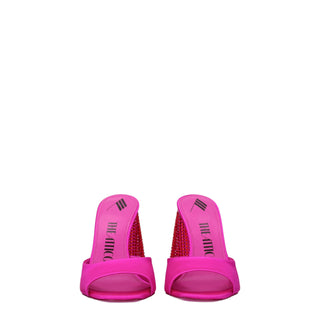 The Attico Pink Satin Platforms