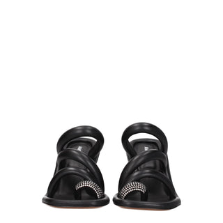 Ambush Black Leather Stiletto Heels Sandals