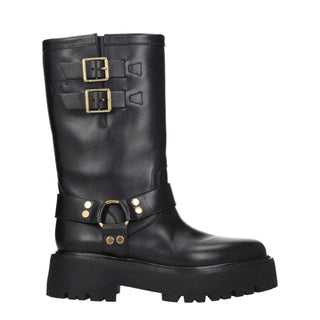Celine Gold Leather Ankle Boots