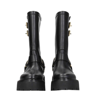 Celine Gold Leather Ankle Boots