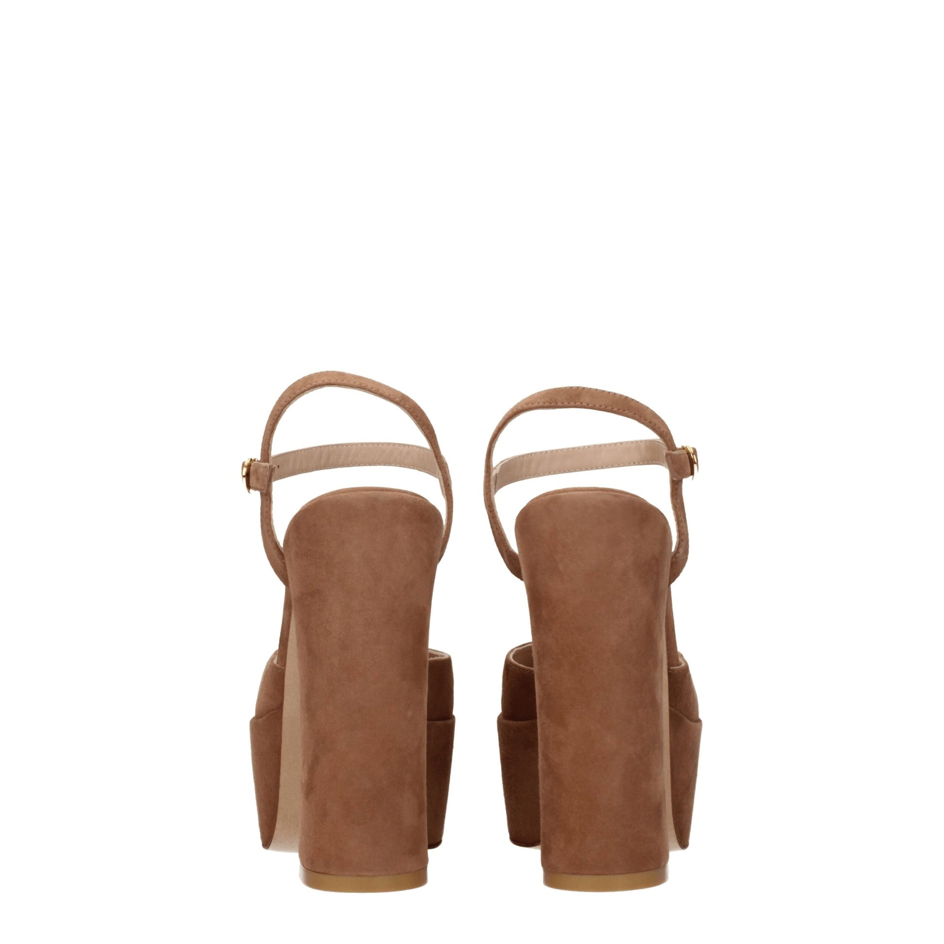 Stuart Weitzman Beige Leather Platforms