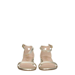 Stuart Weitzman Gold Leather Sandals