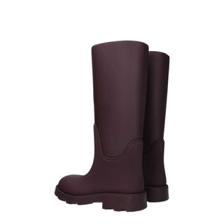 Burberry Red Cotton Rain Boots