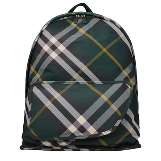 Burberry Green Check Fabric Backpack