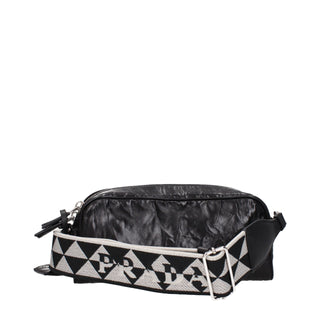 Prada Black Leather Small Crossbody Bag with Adjustable Strap