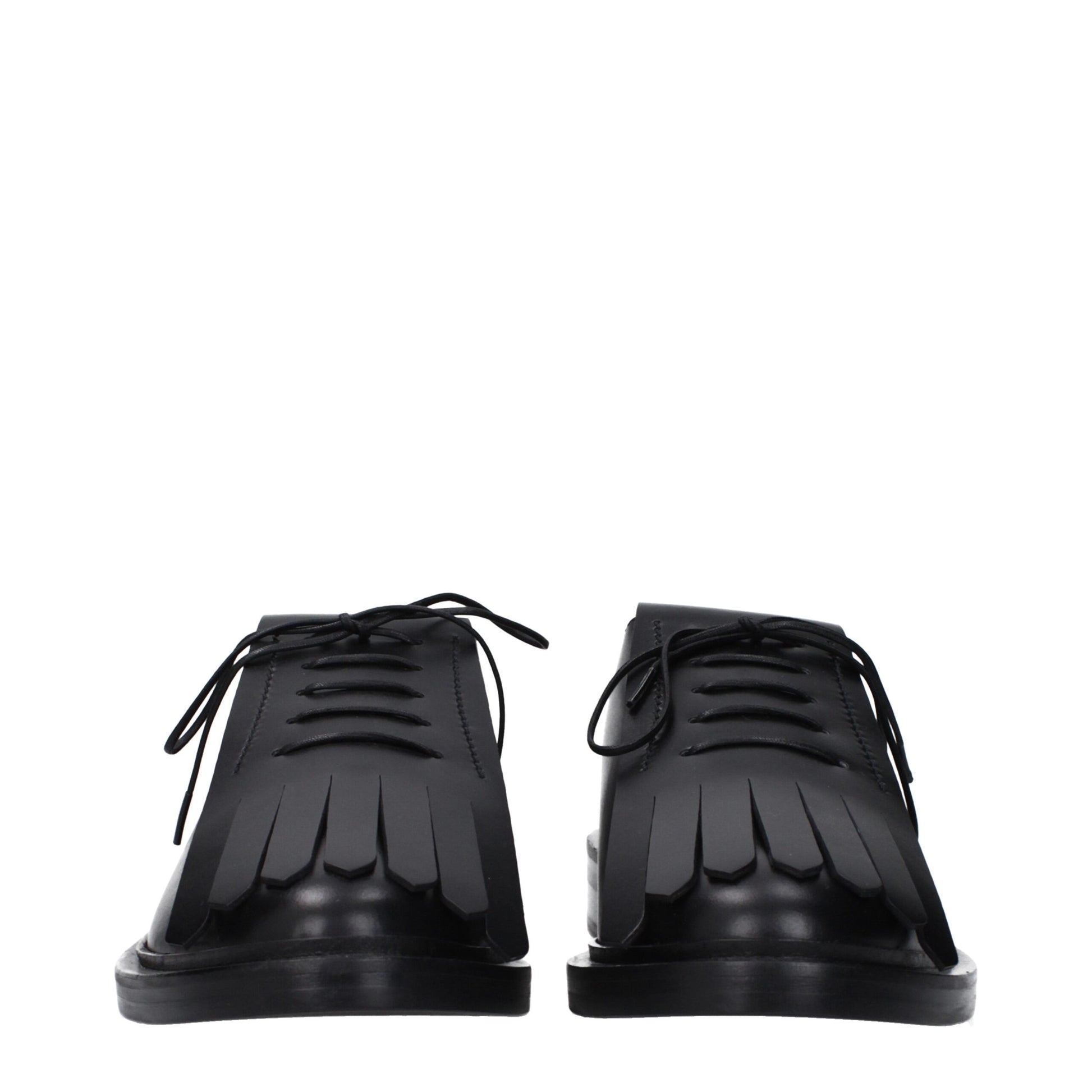 Max Mara Black Leather Oxfords And Derbies