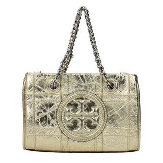 Tory Burch Gold Leather Mini Handbag
