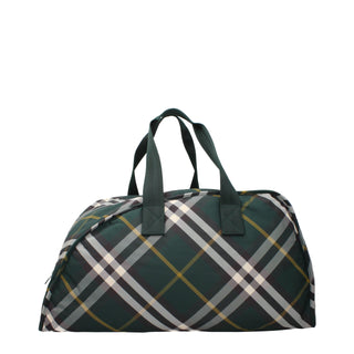 Burberry Green Check Fabric Maxi Travel Bag
