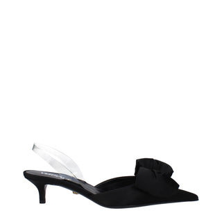 Versace Black Satin Sandals