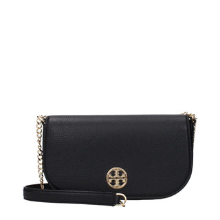Tory Burch Black Leather Compact Crossbody Bag