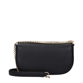 Tory Burch Black Leather Compact Crossbody Bag