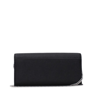 Tory Burch Elegant Black Leather Clutch with Removable Strap