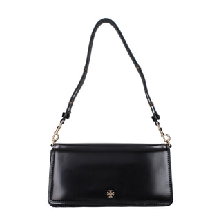 Tory Burch Elegant Black Leather Shoulder Bag