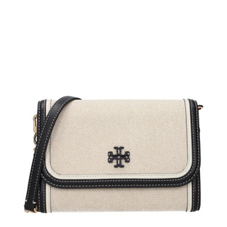 Tory Burch Beige Fabric Clutch with Removable Strap