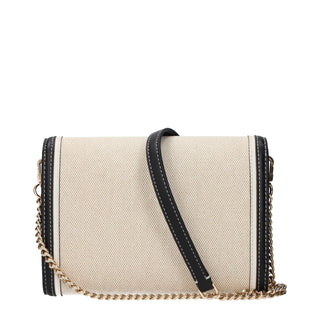 Tory Burch Beige Fabric Clutch with Removable Strap