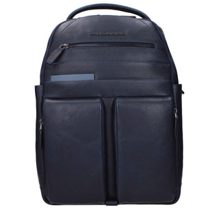 Piquadro Blue Leather Backpack