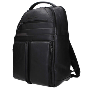 Piquadro Black Leather Backpack